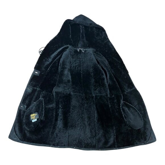 Black Sheepskin Coat with Hood - Wolff of Canada - Picture 2 of 4